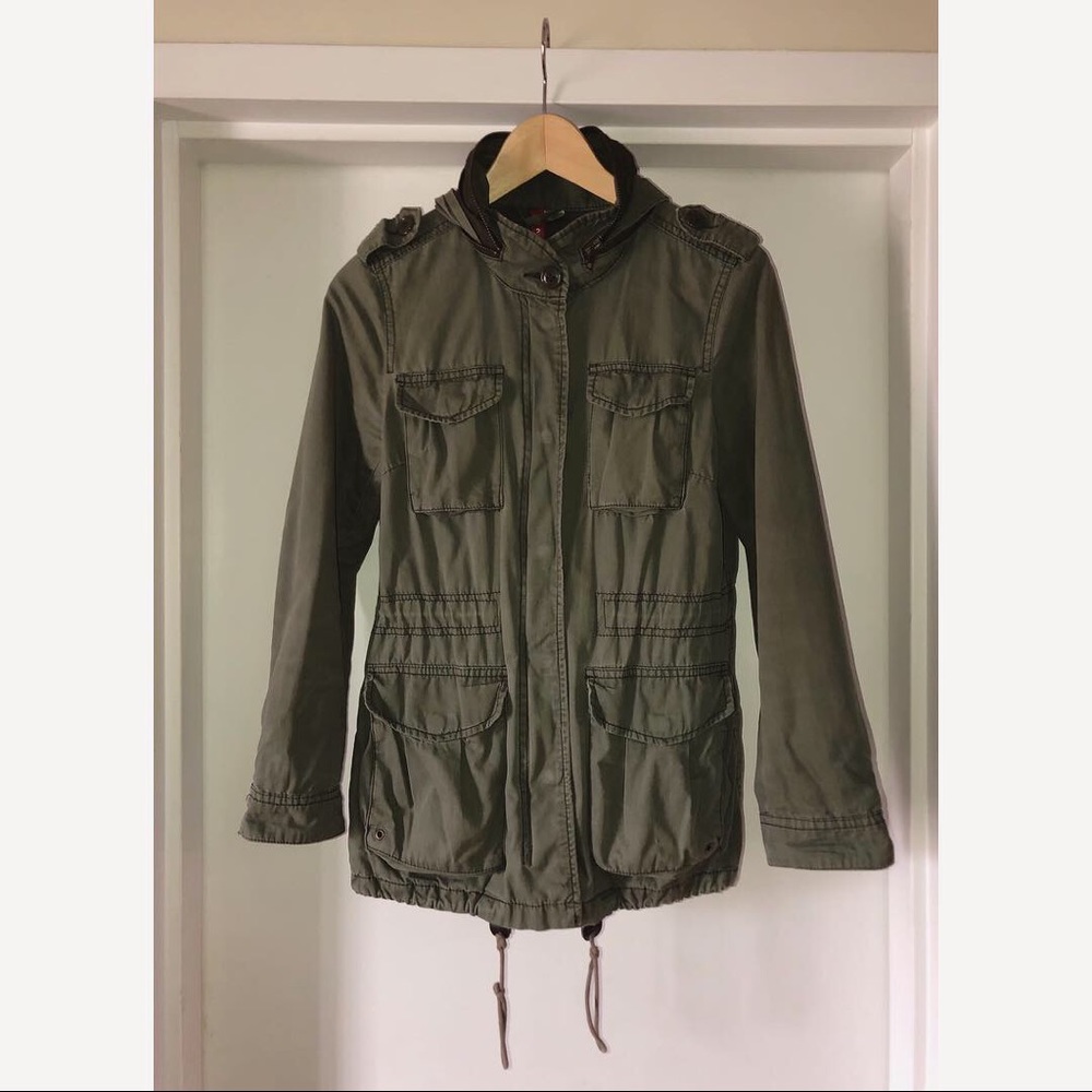 H&M Divided Red Utility Jacket